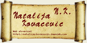 Natalija Kovačević vizit kartica